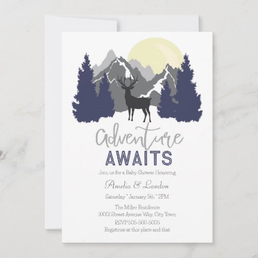 Het avontuur wacht op de Uitnodiging van het Baby (Voorkant)