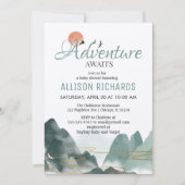 Het avontuur wacht op het baby shower voor reizen kaart (Voorkant)