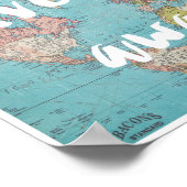 Het avontuur wacht op het Poster van de  Wereldkaa (Hoek)