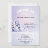 Het avontuur wacht op Pine Tree Forest Snow Retire Kaart (Voorkant)