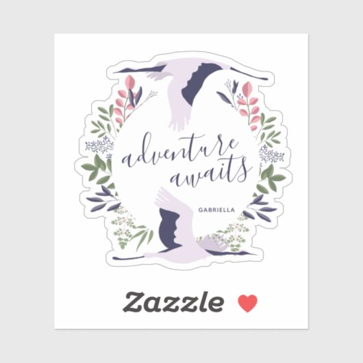 Het avontuur wacht op Waterverf Vogels en Warm Sticker (Vel)