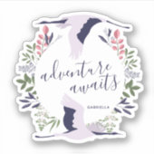 Het avontuur wacht op Waterverf Vogels en Warm Sticker (Voorkant)