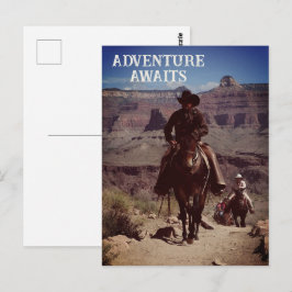 Het avontuur wacht op Western thema Buiten Briefkaart