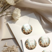 Het avontuur wacht op Woodland Baby shower Ronde Sticker