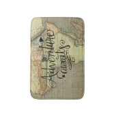 Het avontuur wacht Oude Wereldkaart Badmat (Voorkant Verticaal)