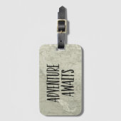 Het avontuur wacht Oude Wereldkaart Bagagelabel (Voorkant (verticaal))