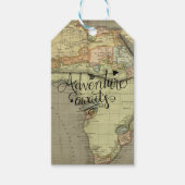 Het avontuur wacht Oude Wereldkaart Cadeaulabel (Voorkant)