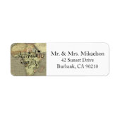 Het avontuur wacht Oude Wereldkaart Etiket (Voorkant)