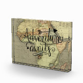 Het avontuur wacht Oude Wereldkaart Fotoblokken (Rechts)