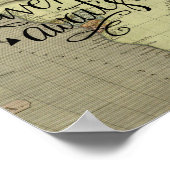 Het avontuur wacht Oude Wereldkaart Poster (Hoek)