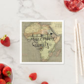 Het avontuur wacht Oude Wereldkaart Servet (Insitu)