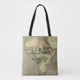 Het avontuur wacht Oude Wereldkaart Tote Bag