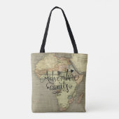 Het avontuur wacht Oude Wereldkaart Tote Bag (Achterkant)