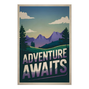 Het avontuur wacht perfect poster