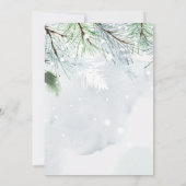 Het avontuur wacht Pine Tree Branch Snow Retiremen Kaart (Achterkant)