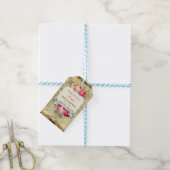 Het avontuur wacht  Rozen van de Wereldkaart af Cadeaulabel (Met Touw)