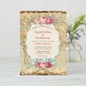 Het avontuur wacht  Rozen van de Wereldkaart af Kaart (Staand voorkant)