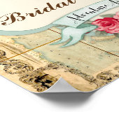 Het avontuur wacht  Rozen van de Wereldkaart af Poster (Hoek)