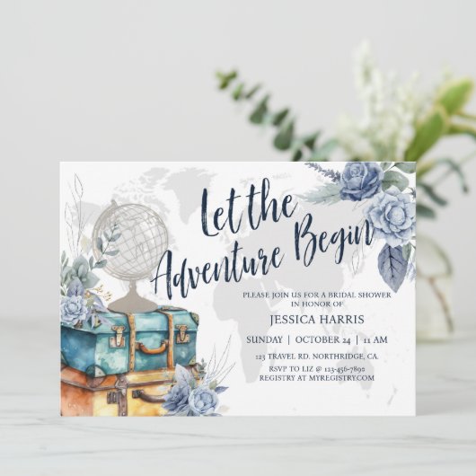 Het avontuur wacht Vrijgezellenfeest, het thema va Kaart (Staand voorkant)