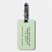 Het avontuur wacht Wereldkaart af Bagagelabel (Achterkant verticaal)