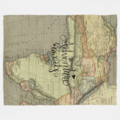 Het avontuur wacht  Wereldkaart af Fleece Deken (Voorkant (Horizontaal))