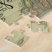 Het avontuur wacht  Wereldkaart af Legpuzzel (Zijkant)