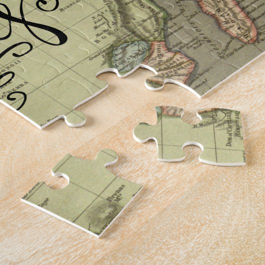 Het avontuur wacht  Wereldkaart af Legpuzzel (Zijkant)