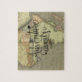 Het avontuur wacht  Wereldkaart af Legpuzzel (Verticaal)