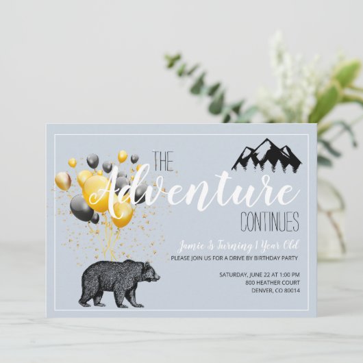 Het avontuur zet het Beer van het bos 1e verjaarda (Staand voorkant)