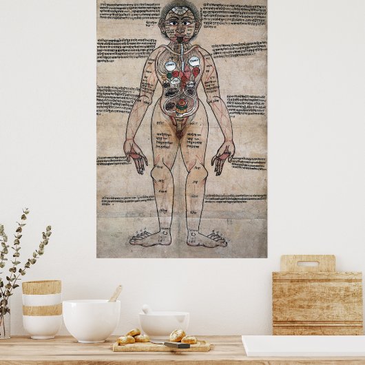 Het Ayurvedic Man Poster (Keuken)