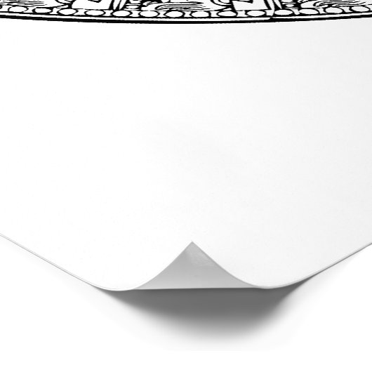 Het Azteekse Zonnekalender Cirkelvormig Steenontwe Poster (Hoek)