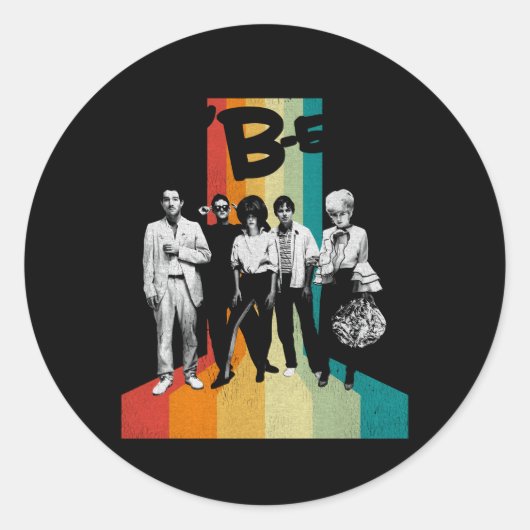 Het B-52S Album Hoesje Ronde Sticker (Voorkant)