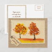 Het babbelen Gebladerte van de Herfst van de Briefkaart (Voorkant / Achterkant)