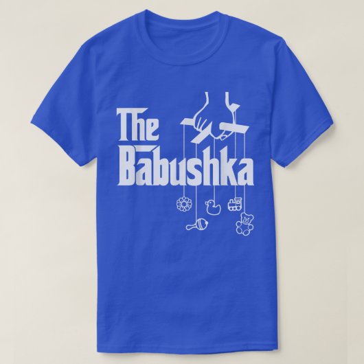 Het Babushka Russisch oma-Baby shower T-shirt (Design voorkant)