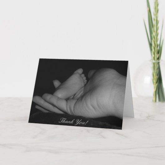 Het baby dankt u! bedankkaart (Voorkant)