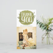 Het baby dankt u de Rustieke Kaarten van de Foto (Staand voorkant)