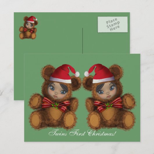 Het baby draagt het Briefkaart van Eerste Kerstmis (Voorkant / Achterkant)