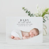 Het baby het is de koude foto van buitenkant feestdagenkaart (Staand voorkant)