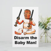 Het Baby Man ontdoen Briefpapier (Staand voorkant)