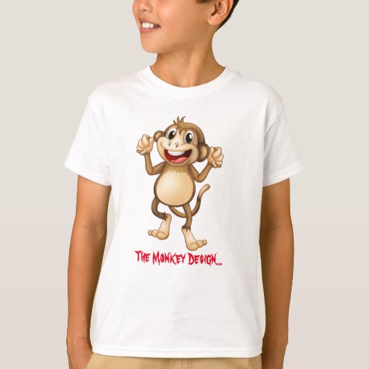 Het baby Monkey ontwerp. T-shirt (Voorkant)