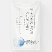 Het Baby shower Banner van een Boy Silver Blue (Verticaal)