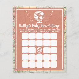 Het Baby shower Bingo van de Kaart van het avontuu