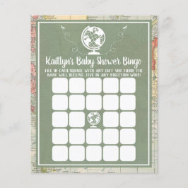 Het Baby shower Bingo van de Kaart van het avontuu