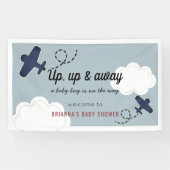 Het Baby shower Blue Boy Welkom op en weg Spandoek (Horizontaal)