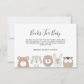 Het Baby shower Cute Animals brengt een Kaart voor (Voorkant)