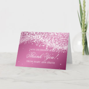 Het baby shower dankt u het Fonkelen het Roze van Bedankkaart