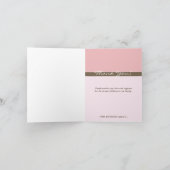 Het baby shower dankt u kaardt (Meisje) Bedankkaart (Binnen)