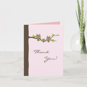 Het baby shower dankt u kaardt (Meisje) Bedankkaart