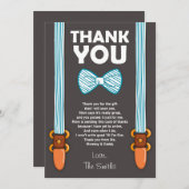 Het baby shower dankt u kaardt Weinig Man Bedankkaart (Voorkant / Achterkant)