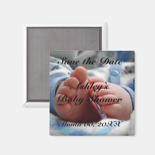 Het Baby shower Datum opslaan Magneet (Voorkant / Achterkant)